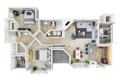 Timbers at Tualatin Two Bed Two Bath